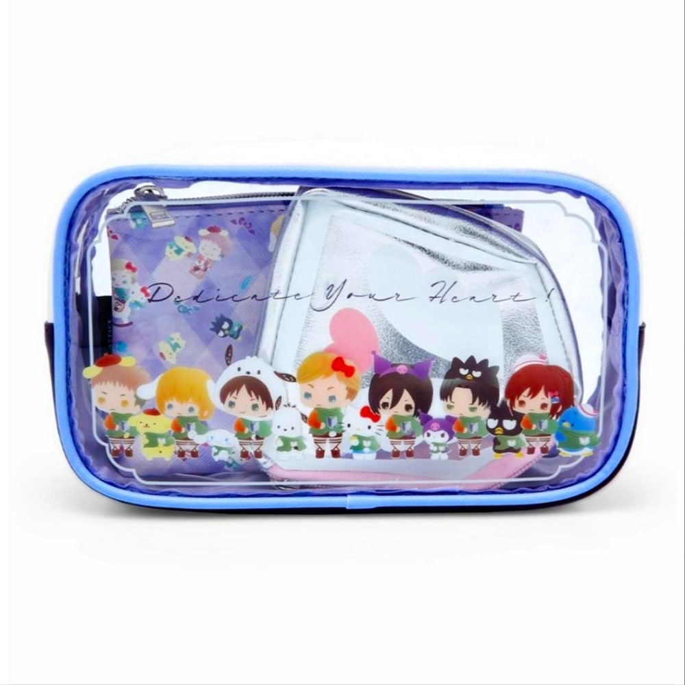 Sanrio Hello Kitty and Friends x Attack on Titan Deliver your Heart Cosmetic Bag